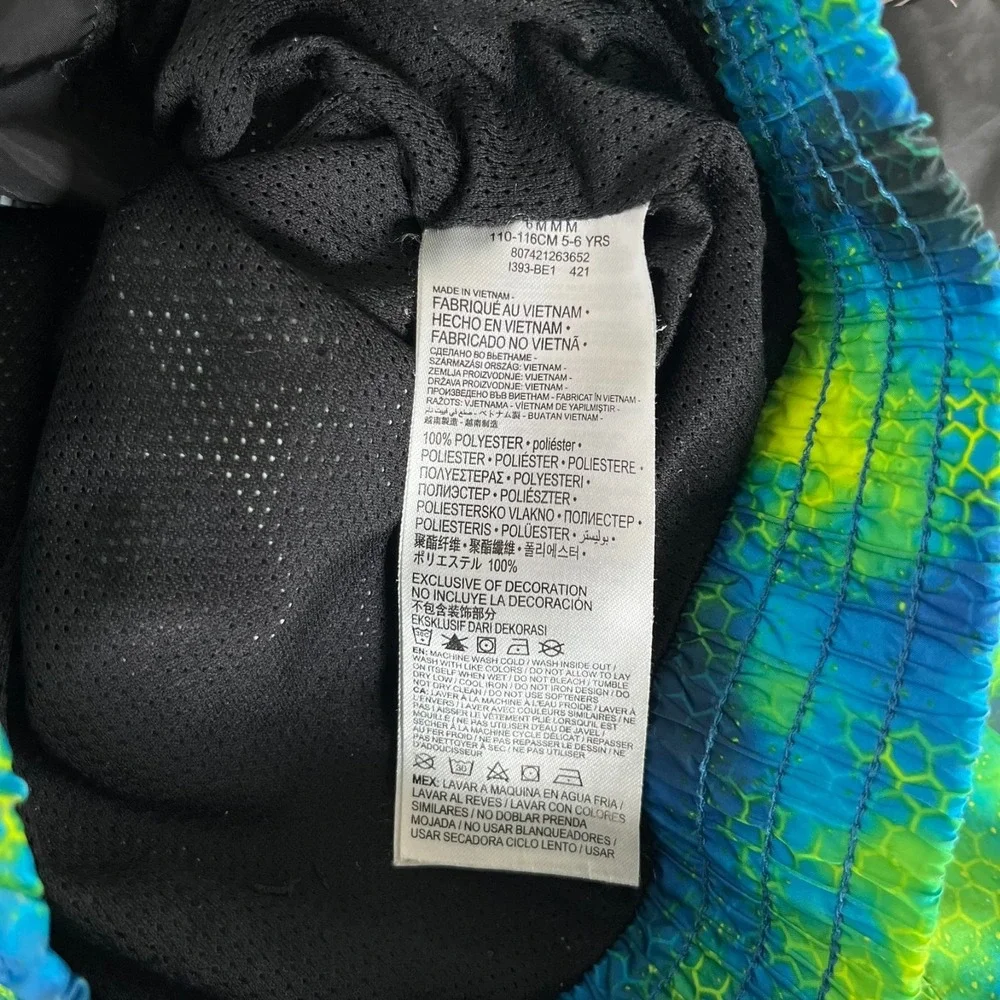 Nike Windbreaker Jacket Youth Size M 5-6 Years Multicolor Full Zip‎ Galaxy Print